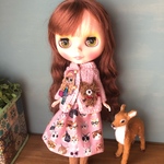 ★ピンク くまとブライスと猫ちゃん★くま太郎