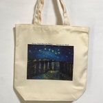 ゴッホ ローヌ川の星月夜 ポリキャンバストートバッグMサイズ