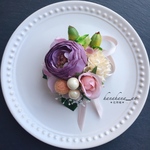 アンティークパープルのラナンキュラスコサージュ♡SALE♡