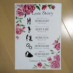 Our love story♡ウェルカムボード♡ラブストーリー♡