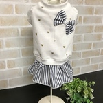犬服＊プチハートのパフスリーブワンピース
