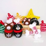クロリ様ご注文作品「dog＆catのクリスマスオーナメントset」