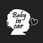 再販×16　赤ちゃんイラスト　ベイビーインカー　ステッカー　車