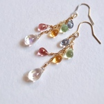 再販♡ 虹色シャボン玉の雫 ピアス/イヤリング