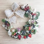 フラワーリース(25cm)＊ベリーberry・ブロッサム＊フラワーギフト