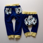 【m様ご依頼分】size70,90☆ネイビー猫のボトムス
