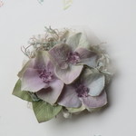 紫陽花のコサージュ(2way)
