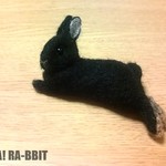 【送料無料】 リラックスうさぎ　「Black velvet」