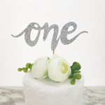 ケーキトッパー「one」シルバー