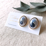 【再販売】七宝焼 Viola♡ピアス～ blue～