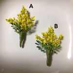   大きなミモザの花束ビーズブローチ（Aのみ）