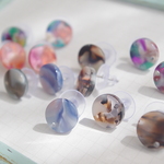 New！8個★ピアス金具★アクリルプレート通し穴付き　　★