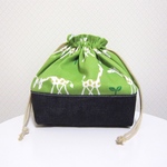 キリン ×紺　お弁当袋