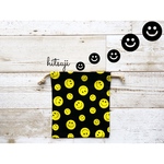 にこちゃん ブラック 給食袋 巾着袋  ポーチ  スマイル