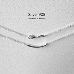 シルバー925カーブパイプネックレス/アンクレット１本◇受注生産◇(再販)