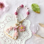 桜ドレスクッキー バッグチャーム  ピンク