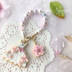 桜ドレスクッキー バッグチャーム  スカイブルー