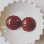 再販無し◆ デッドストック 30mm カボション    赤茶