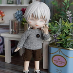 オビツ１１サイズロールアップハーフパンツ(ブラウン)