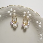 たっぷり桜色パールの春ピアス・イヤリング