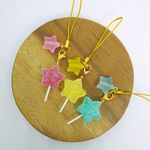 ☆受注製作☆ newお砂糖をまぶしたぺろぺろキャンディーストラップ  フェイクスイーツ