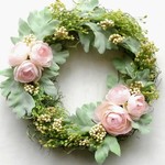 ラナンキュラスのナチュラルリース
