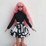 4月販売[上着+ スカート2点セット] リカちゃんジェニーちゃんブライスmomoko初代リカちゃん1/6人形ドール用服blythe