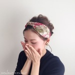 リネンの薔薇 ヘアバンド *✲ﾟ*