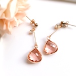 桜色ドロップ イヤリング