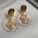 Newカラー  メタル＊ウェーブ ビーズ 大ぶり フープ ピアス＆イヤリング
