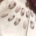ネイルチップ  水彩フラワー