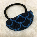 ミナペルホネン ヘアゴム handmade 希少mermaid ブルー