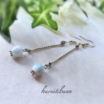 ラリマー シンプル1粒ピアス