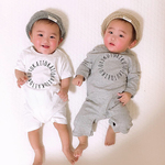 長袖変更可能(size70・80)名前入ロンパース【circle】再販10