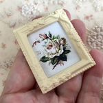 薔薇の装飾が美しいフレーム大（アイボリー）＊ビクトリアン  ローズ③