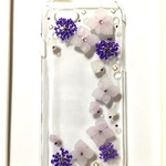 送料無料☆キラキラ紫陽花iPhoneケース☆
