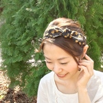 *+:.。Petit Ribbon リネンヘアターバン（おとな・フラワー） 。.:+*
