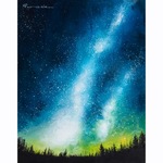 Star River  -04- 《Ｆ2 》油絵