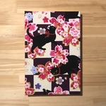 【zeslon612様専用】御朱印帳　黒猫と桜 紫