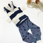イタグレ服 S 着丈短め ボーダー×星柄 カバーオール