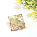 あじさいの透かしスクエアポニーフック  －Green－