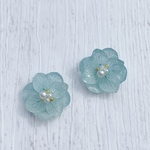 ❁⃘爽やかブルーのあじさいピアス❁⃘送料無料