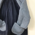 ガーゼスモック＊110㎝＊ストライプ