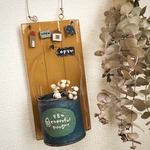 wood フックとリメ缶セット CAFE