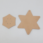 レザークラフトキット　６角形小銭入れ