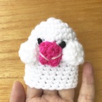 アクリルたわし【白文鳥】