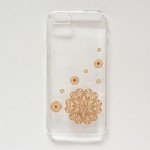 ゴールドフラワーのiPhoneケース 