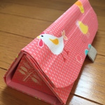 296)【送料込】折りたためるメガネケース(ニワトリとヒヨコ)
