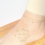 ☆Twin Stars☆とチェーンのアンクレット  gold/silver ♡再販