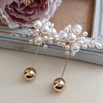 大ぶり 華やかパールピアス